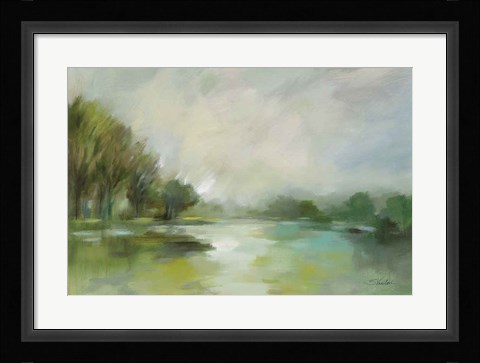 Framed Lakeside Fog Print