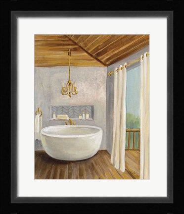 Framed Attic Bathroom II Print