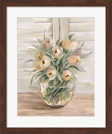 Framed Blush Floral Bouquet Print