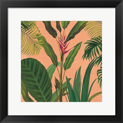 Framed Dramatic Tropical II Boho Print