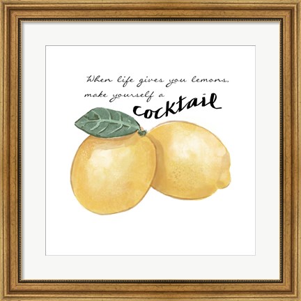Framed Citrus Limon Sentiment III Print