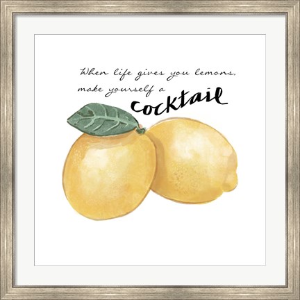 Framed Citrus Limon Sentiment III Print