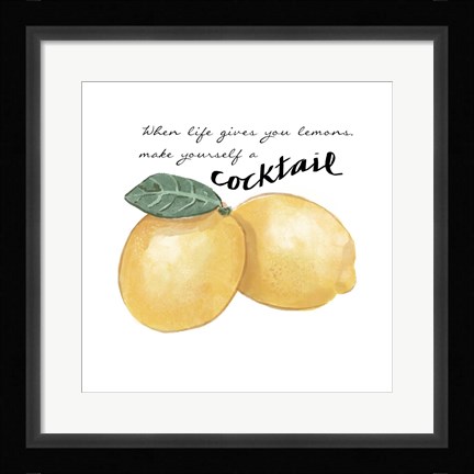 Framed Citrus Limon Sentiment III Print