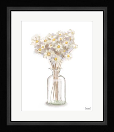 Framed Dried Flower Yellow I Print