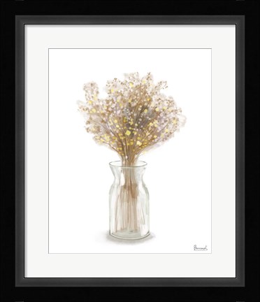 Framed Dried Flower Yellow II Print