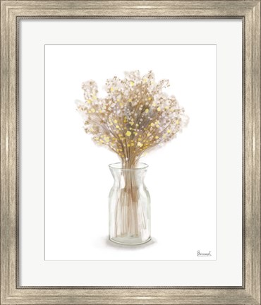 Framed Dried Flower Yellow II Print