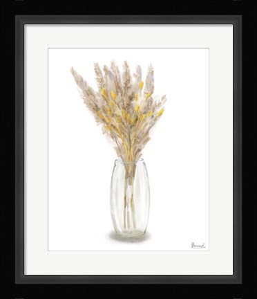 Framed Dried Flower Yellow III Print