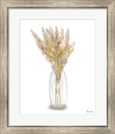 Framed Dried Flower Yellow III Print