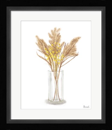 Framed Dried Flower Yellow IV Print