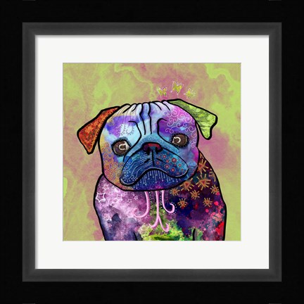 Framed Colorful Pets III Print