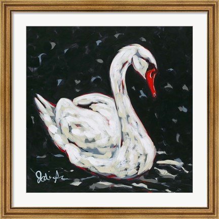 Framed White Swan Print