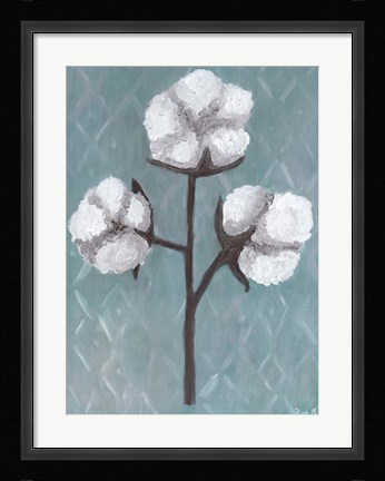 Framed Cotton Stalks II Print