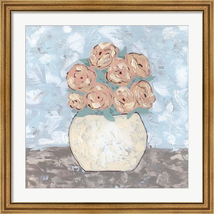Framed Sketchy Floral Vase Print