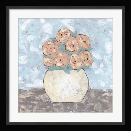 Framed Sketchy Floral Vase Print