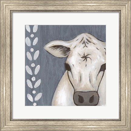 Framed Paint Splotch Cow Print