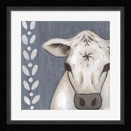 Framed Paint Splotch Cow Print
