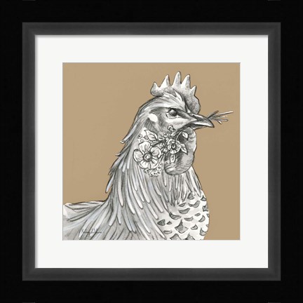 Framed Rooster Print
