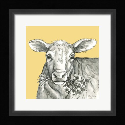 Framed Cow 2 Print