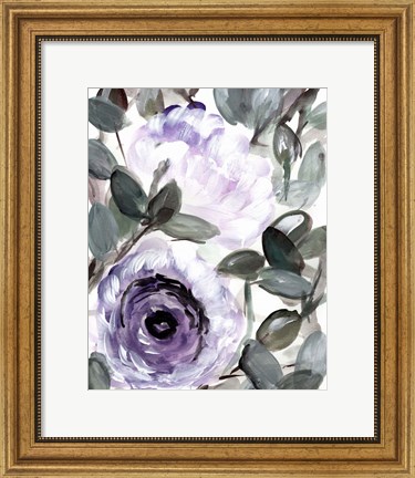 Framed Farmhouse Bush Purple I Print