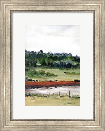 Framed Farmhouse Fields I Print