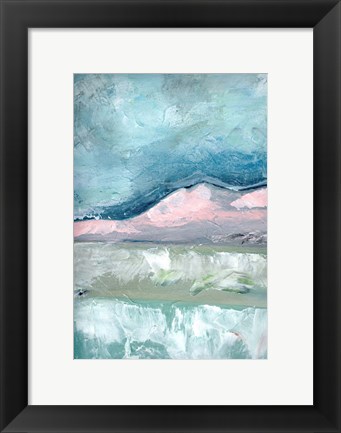 Framed Blush Pink Mountainscape I Print