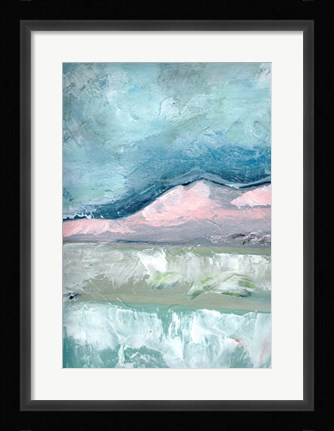Framed Blush Pink Mountainscape I Print