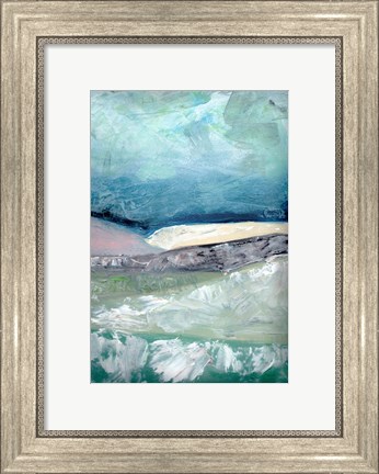 Framed Blush Pink Mountainscape II Print
