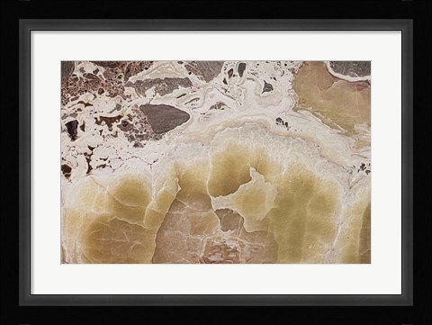 Framed Marble Colors Brown III Print