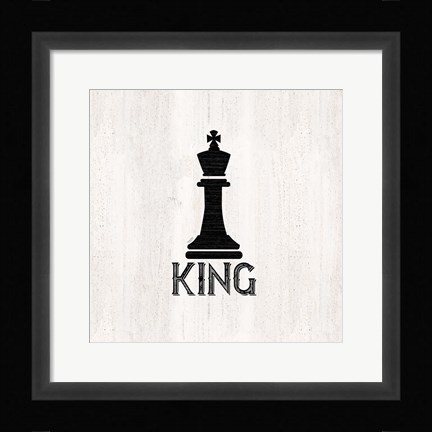 Framed Chess Piece I-King Print