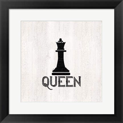 Framed Chess Piece II-Queen Print