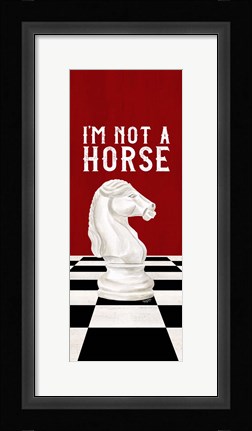 Framed Rather be Playing Chess Red Panel IV-Not a Horse Print