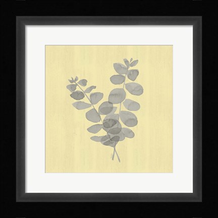 Framed Natural Inspiration Eucalyptus Gray &amp; Yellow I Print