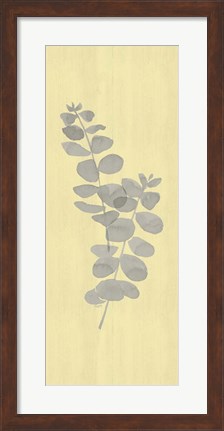 Framed Natural Inspiration Eucalyptus Panel Gray &amp; Yellow II Print
