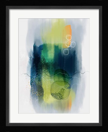 Framed Misty Mountain Lake Print