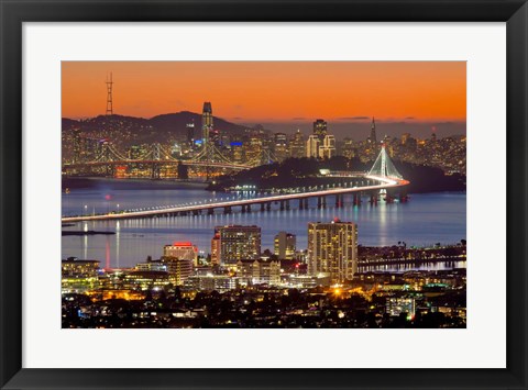 Framed Bay Bridge from Berkeley Print