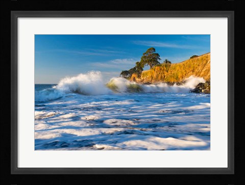 Framed Capitola Cliffs &amp; Waves Print