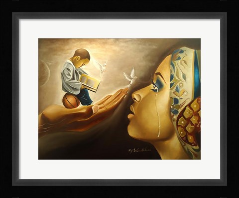 Framed Mother Behold Your Child Print