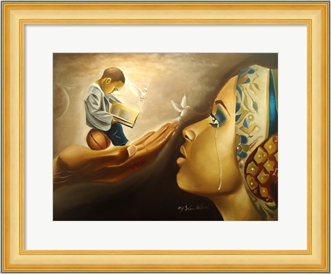 Framed Mother Behold Your Child Print