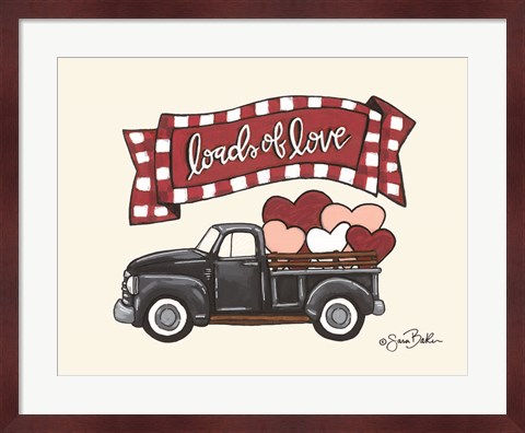 Framed Loads of Love Truck Print
