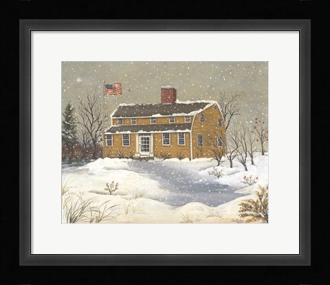 Framed Burnham Tavern in Winter Print