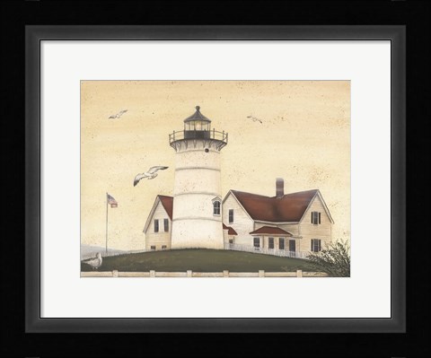 Framed Nobska in Fog Print