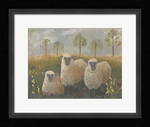 Framed Three Sheep Print