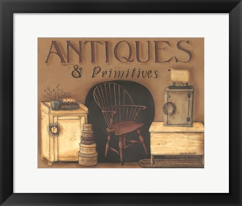 Framed Antiques &amp; Primitives Print