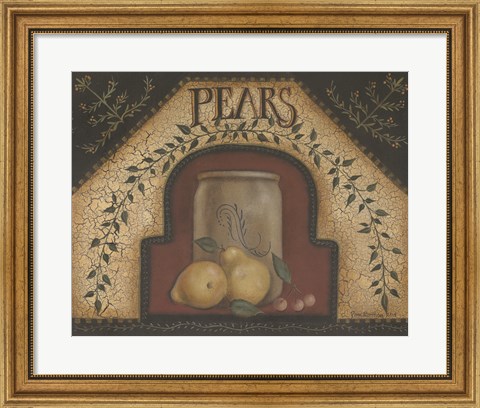 Framed Pears &amp; Crocks Print