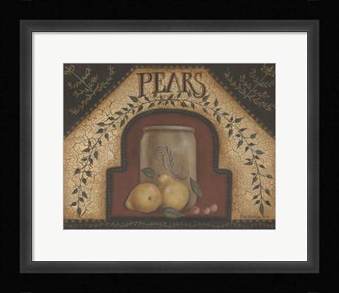 Framed Pears &amp; Crocks Print