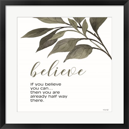 Framed Believe Print