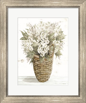 Framed Hydrangea Basket Print