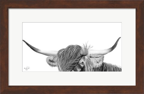 Framed Peek-a-boo Highland Print