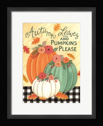 Framed Autumn Leaves Print