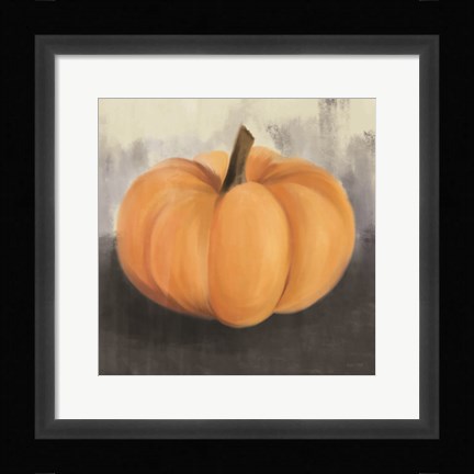 Framed Orange Rustic Pumpkin Print